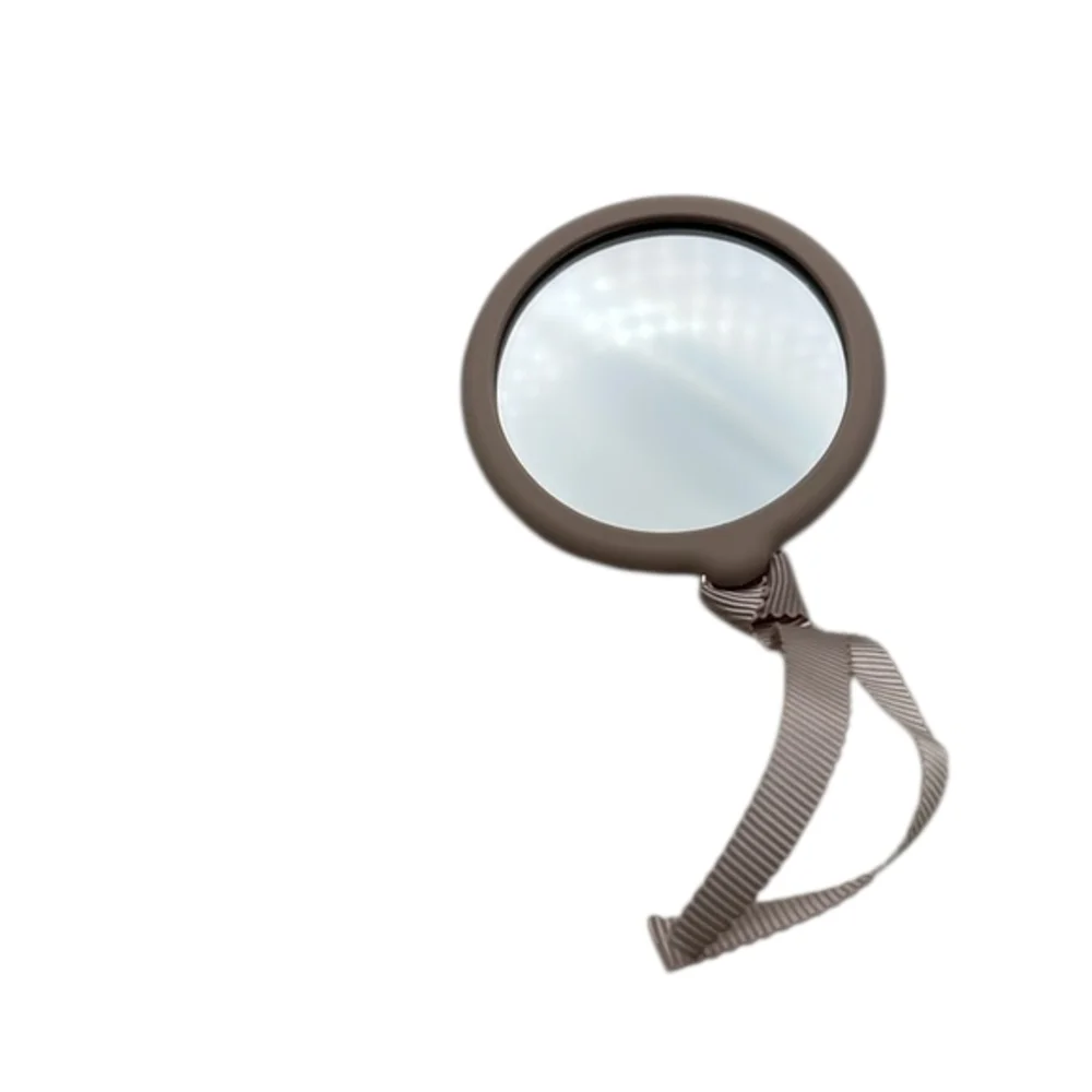 NWOB Burberry Beige Small Round Makeup Mirror with Ribbon Novelty Beauty Gift
